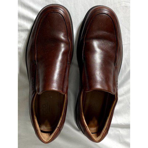 Ecco Other - Ecco Brown Genuine Leather Slip-On Loafers Men's EU 44 US 11